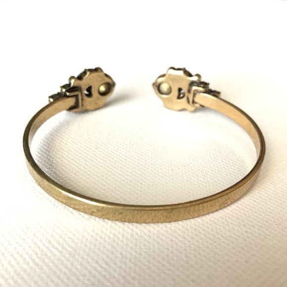 Crystal Cuff Bracelet in Gold - Picture 7 of 8